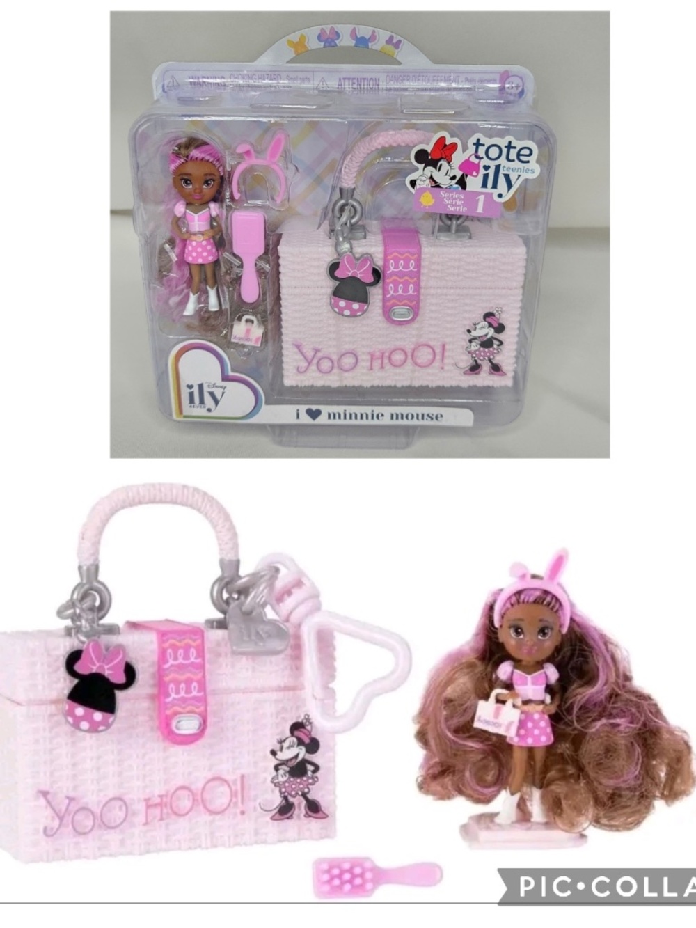 New Disney ILY 4ever 2.25" Doll Tote-ily Teenies Series 1 Minnie Mouse Easter